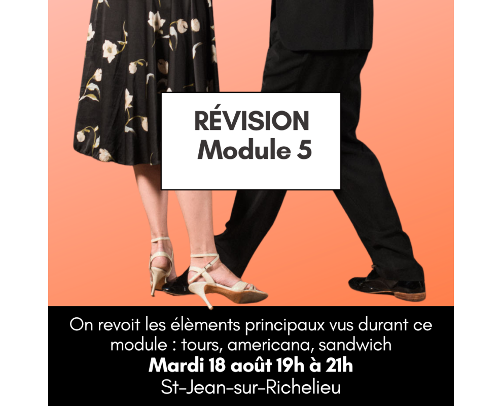 Consolidation et perfectionnement du module 5 | Tango Rico
